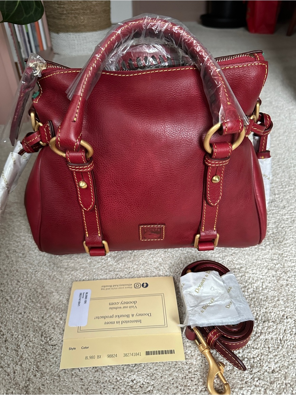 NWT- HTF Dooney & Bourke Florentine
Satchel - Bordeaux - Picture 9 of 9